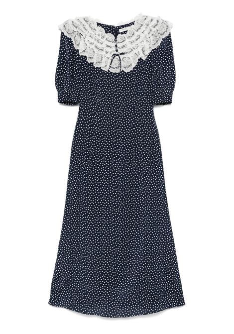 Abito lungo a pois in blu Alessandra rich - donna ALESSANDRA RICH | FABX4025F45101944